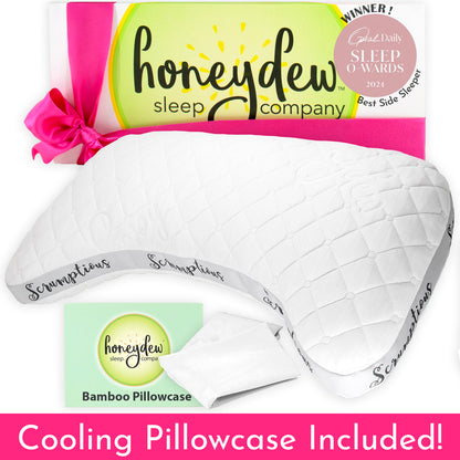 The Scrumptious Side Sleeper Pillow with Cooling Organic Pillowcase